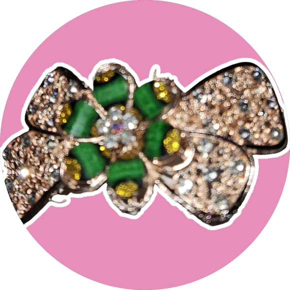 NWT Hair Clip Assessory (Green & Gold) - Picture 2 of 8